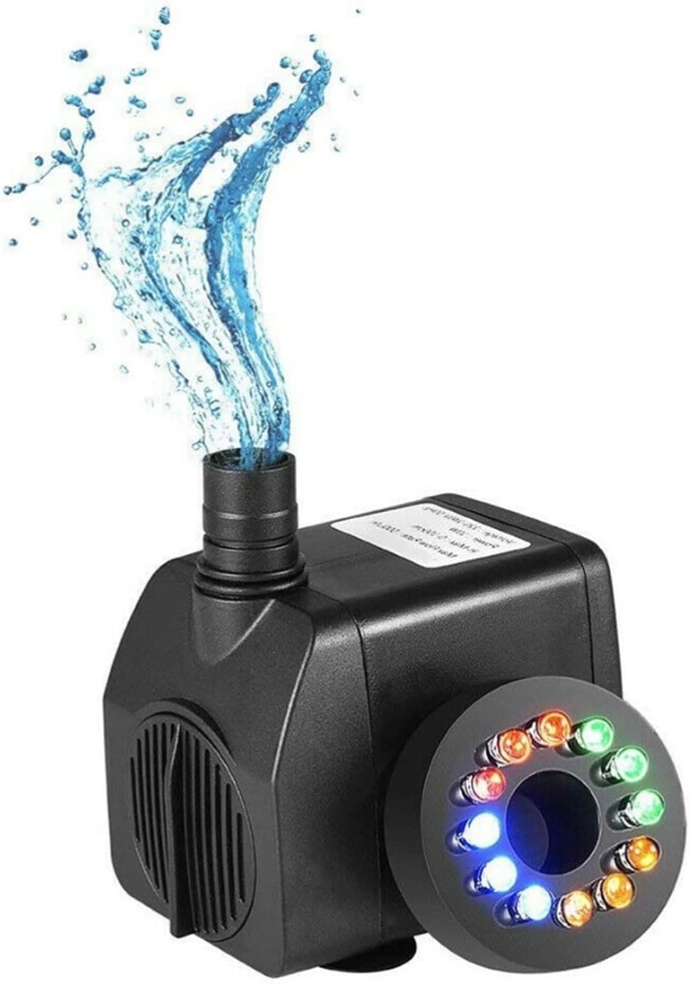 Water Pumps, Parts & Accessories Submersible Water Pump With 12LED Light 800L/H 220V 15W For Aquarium Fish Tank Pond Fountain Plug