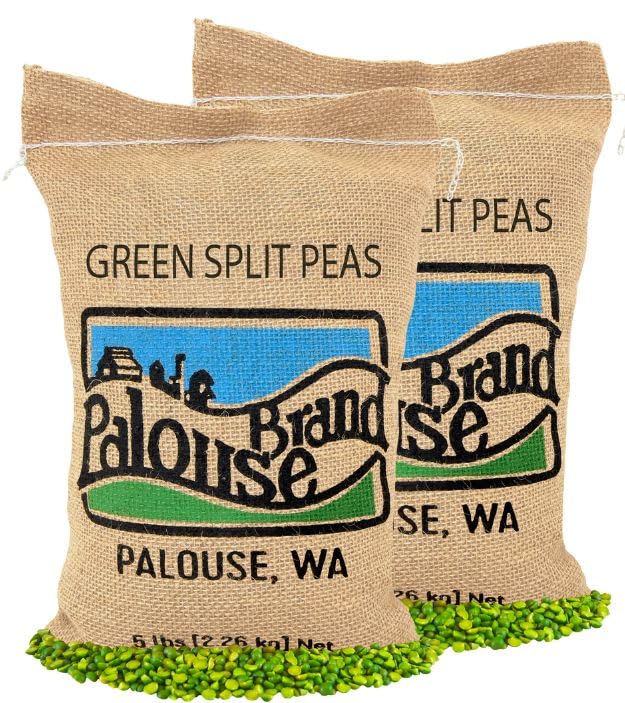 Palouse Brand Certified Glyphosate Residue Free Green Split Peas | 10 lb (2-5 lb bags) | Non-GMO | Kosher