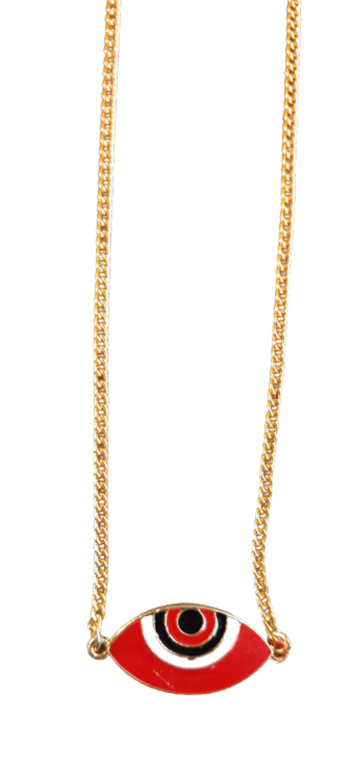 Maitri export Jewelry Goldan Plated Evil Eye Charm Pendant With Chain For Fashion, For Gils & Women