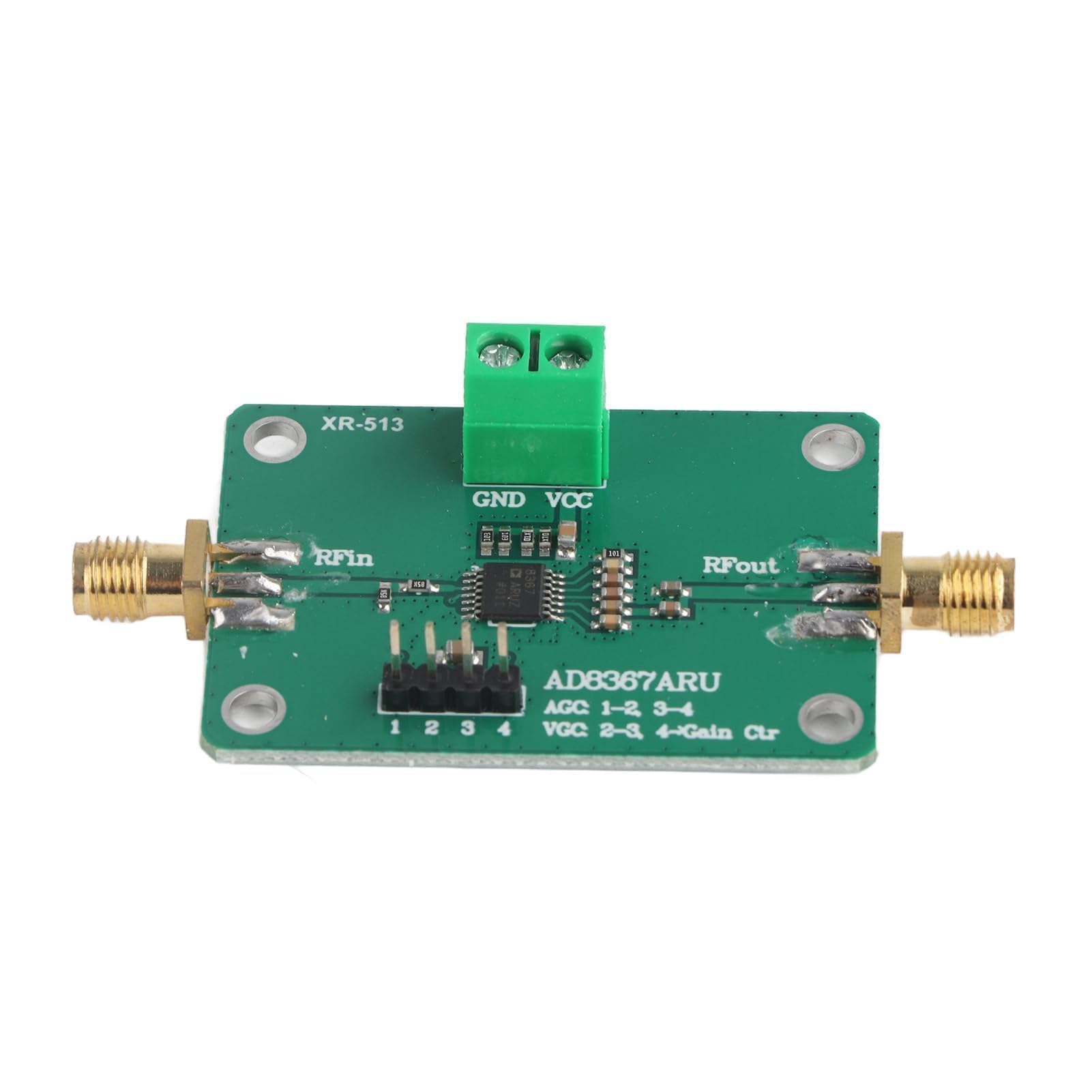 Amplificatore IF, Amplificatore a frequenza intermedia,Guadagno automatico 45 dB Controllo PCB Amplificatore IF da 0,1 a 500 MHz banda larga a radiofrequenza basso rumore per ricevitore 2,7-5,5 V