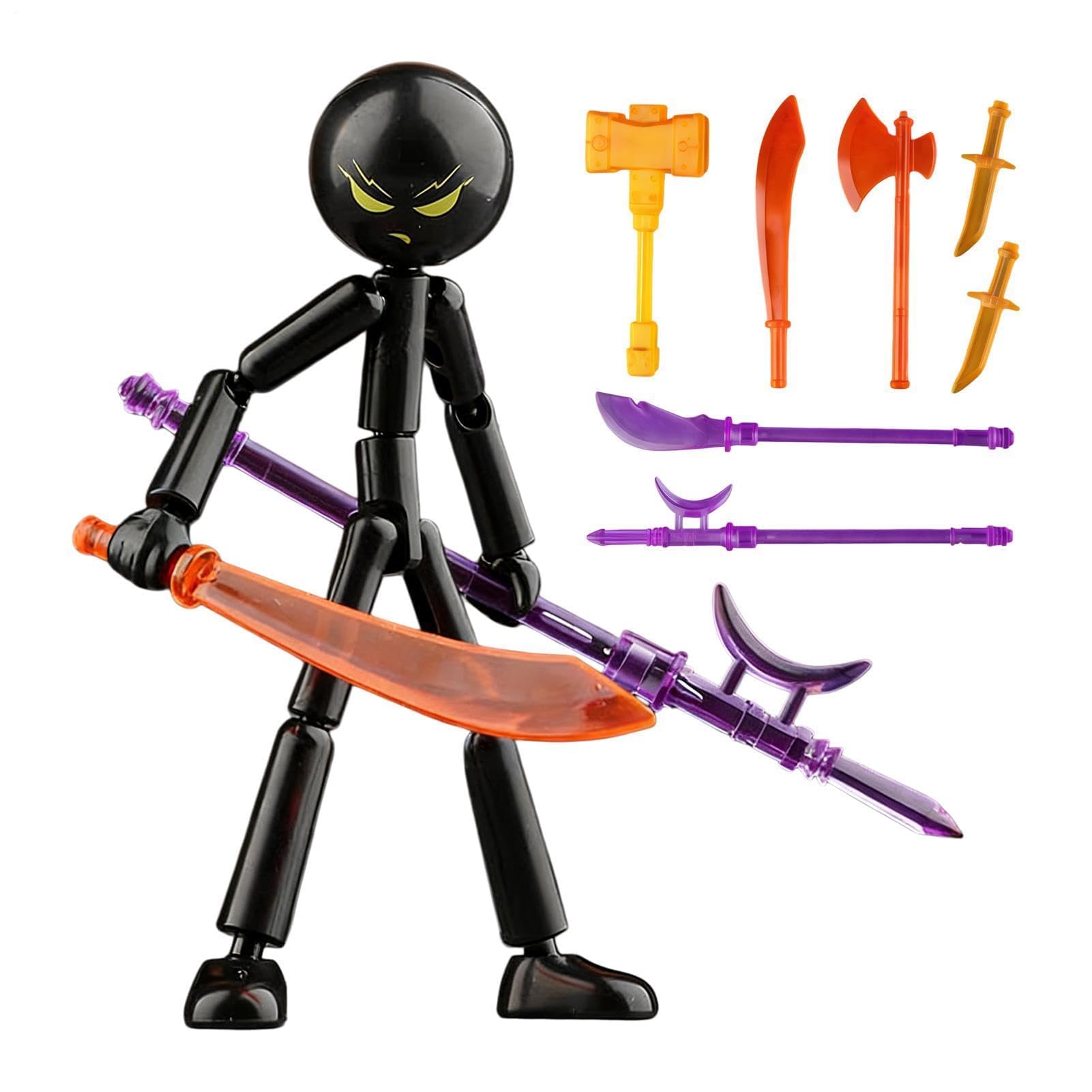 Collectable Action Figures Set, Stop Motion Figures With 7 Weapons, 12x18x3cm, Full Body Mechanical Doll, Multi-Jointed Movable Robot, Full Body Poseability, for Kids, Hobbyists (B#)