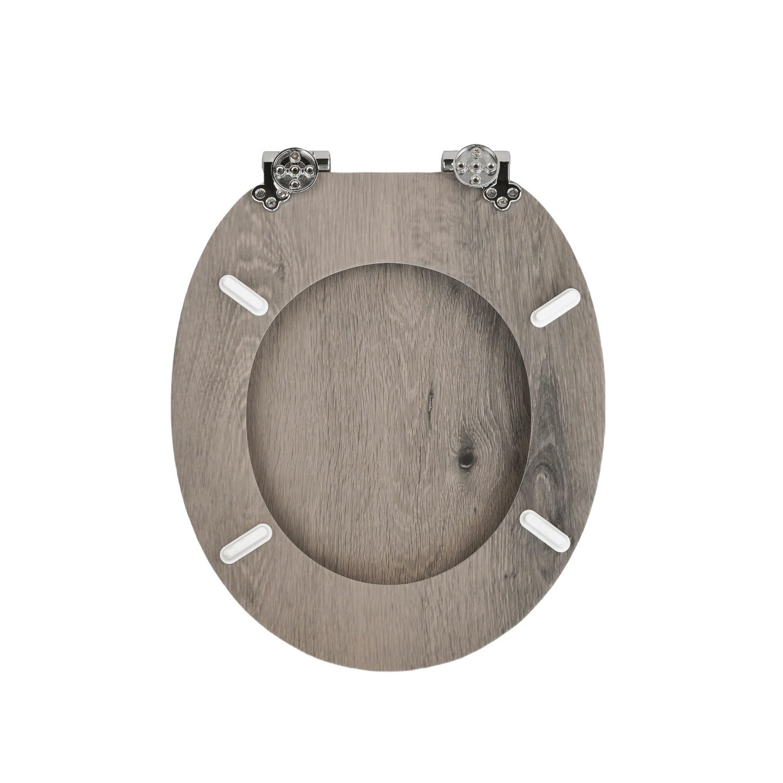 Copriwater Con Abbassamento Automatico Sedile WC Universale In Legno MDF Occhiali Antibatterici Installazione Semplice Robusto E Confortevole