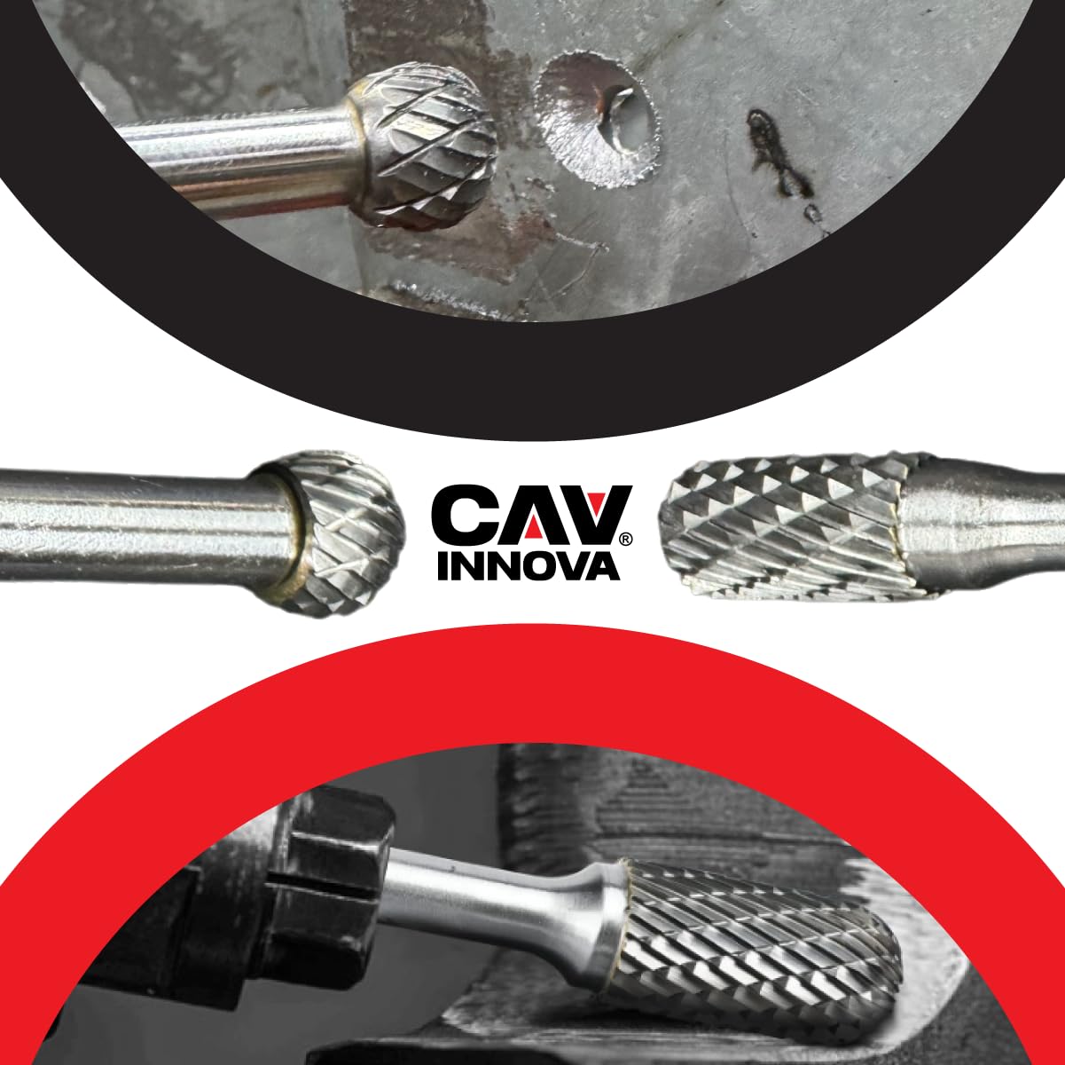Set 5 Fresas de Carburo de Tungsteno (6 x 10 mm) para Taladro y Multiherramienta | Brocas Rotativas Tipo Lápiz, Lima, Carbide Burr para Metal, Acero, Aluminio, Madera y Plástico | Lijar