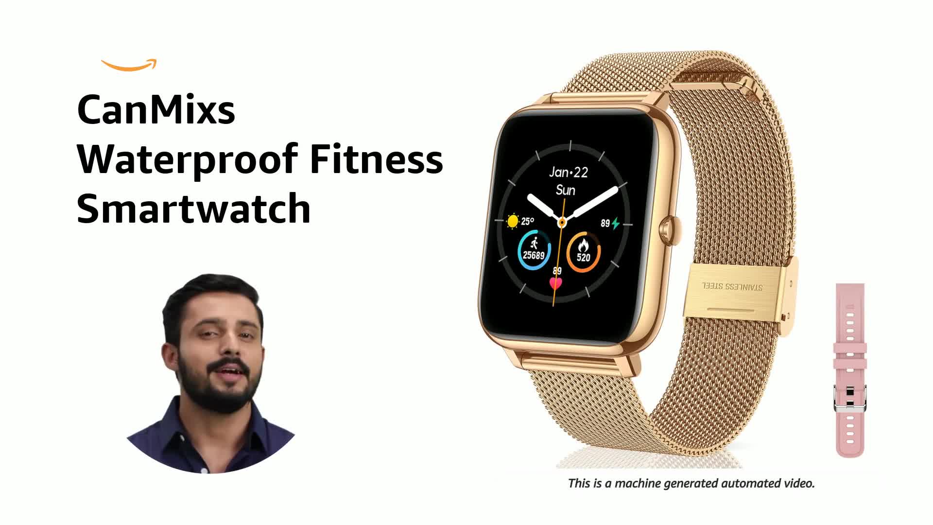 CanMixs Waterproof Digital Touch Screen Sports Smartwatch with Fitness  Tracker, Heart Rate, Blood Oxygen, Sleep Monitor for Android Phones iOS  Compatible with Samsung iPhone for Women, Men (Gold) : Amazon.in:  Electronics