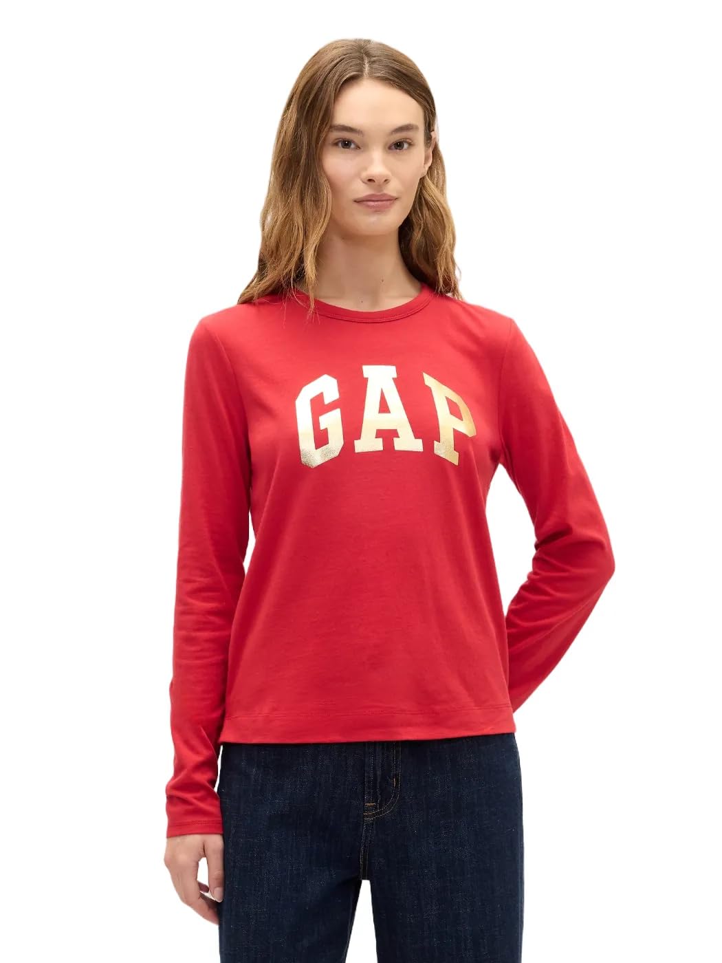 Womens Long Sleeve Favorite Crew-Neck T-Shirt