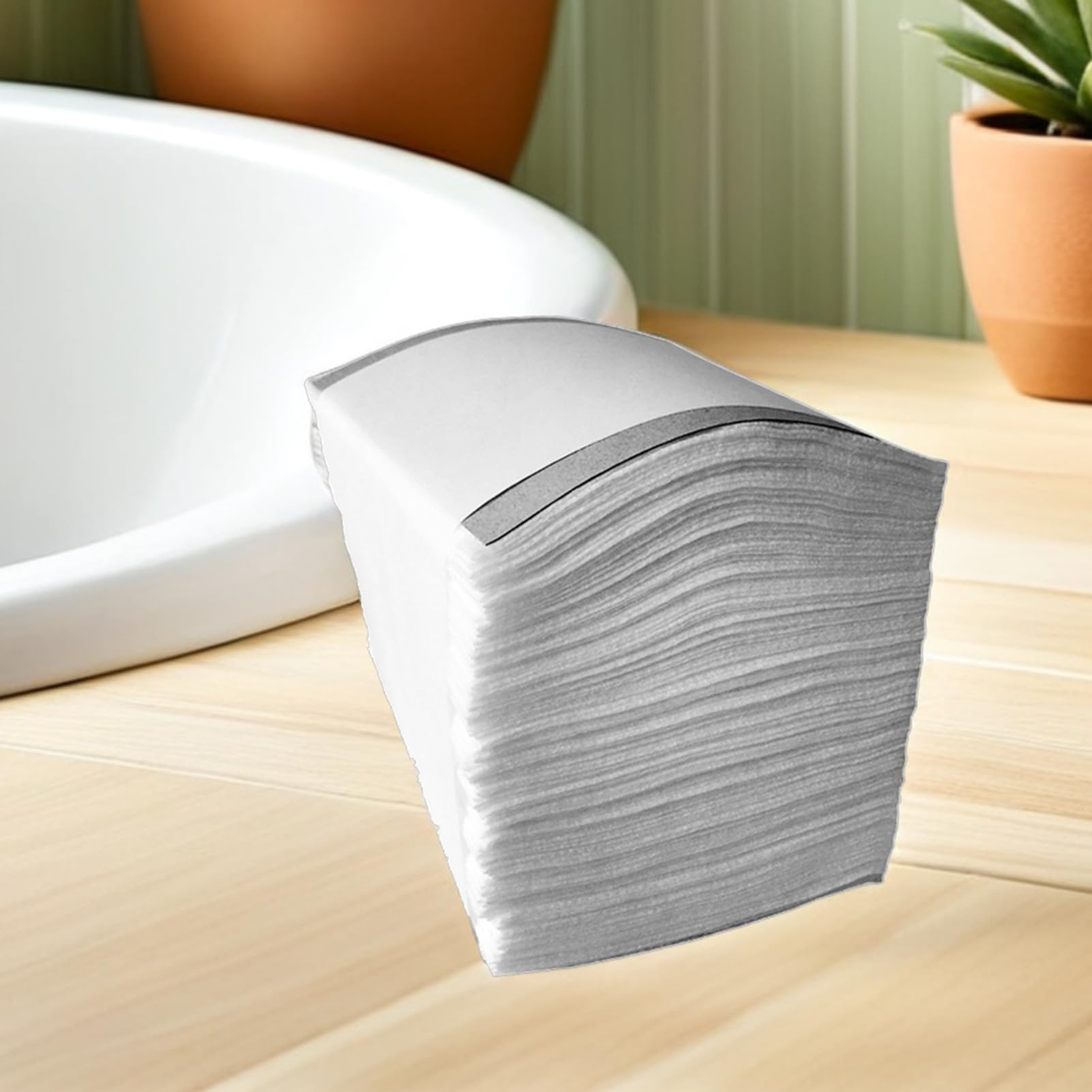 SHERCHPRY Panni Struccanti Non Tessuto Pieghevoli, 300 Pezzi, Morbidi e Lavabili per Cura della Pelle, per Rimozione Make-up Viso Quotidiana