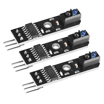 3 Pack TCRT5000 Infrared Line Tracking Sensor, IR Reflectance Sensor for Smart Cars Robots, Black White Line Detection Obstacle Avoidance