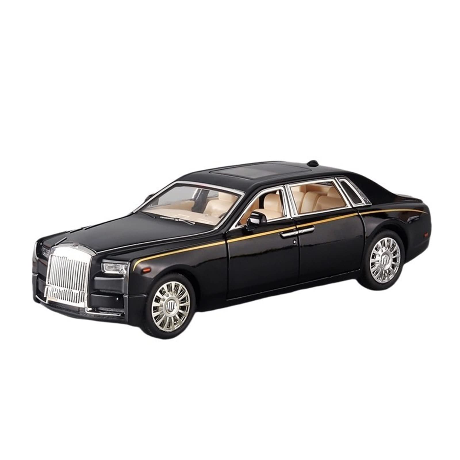 Modello in lega di metallo pressofuso per auto 1:24 per Rolls-Royce Phantom(Black)