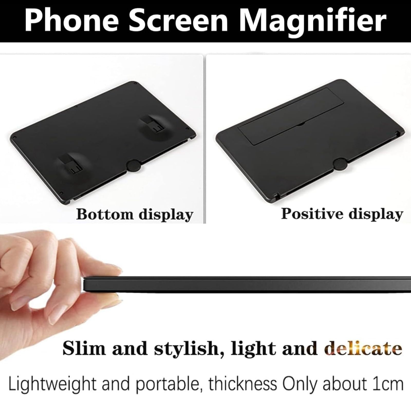 Agrandisseur ecran Telephone 16 Pouces, loupe ecran Telephone, HD Loupe pour Smartphone, Pliable Loupe ecran pour Regarder des vidéos de cinéma sur Tous Les Smartphones