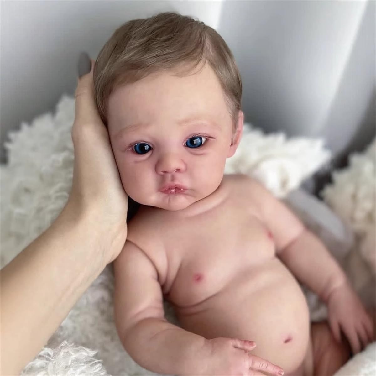 Little Lifelike Reborn Baby Dolls Silicone Full Body Girl 18 Inch Vinyl Newborn Girl Doll Washable Silicone Baby Dolls Real Life Babies Look Real Reborn Doll with Accessories Toy Gift for Kids