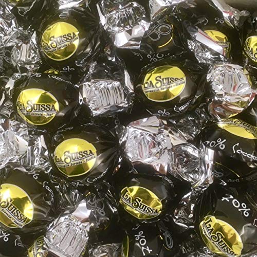 Cioccolatini Sospiri Dark 70% Fondente - La Suissa kg 1 - Praline di Cioccolato Extra Fondente 70% ripiene di Morbida Crema Cacao - Senza glutine