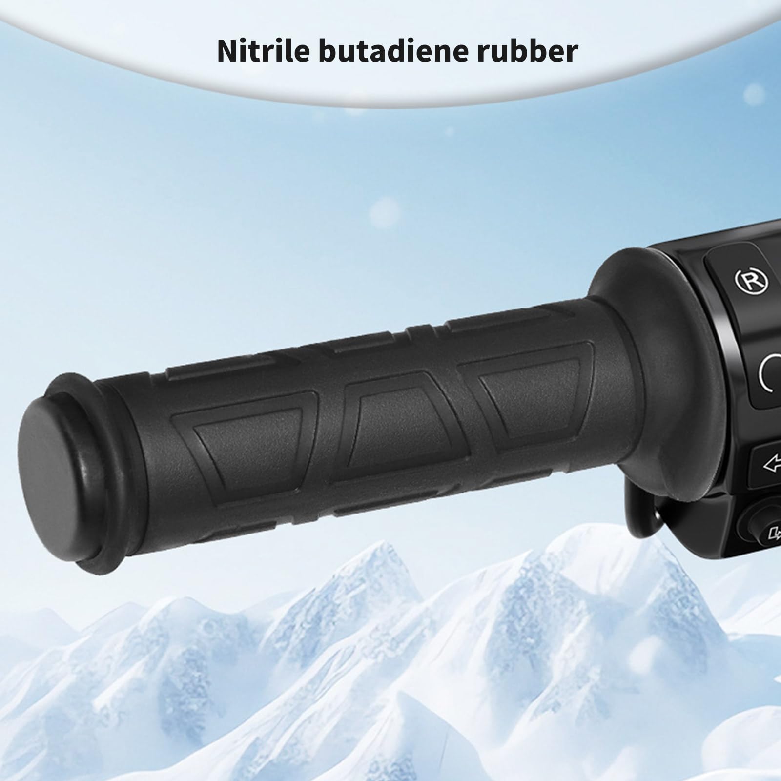 Manopole riscaldate per manubrio moto, 5+1 marce, interruttori in alluminio, riscaldamento a memoria, per climi freddi, inverno, equitazione, comfort, guida invernale essenziale
