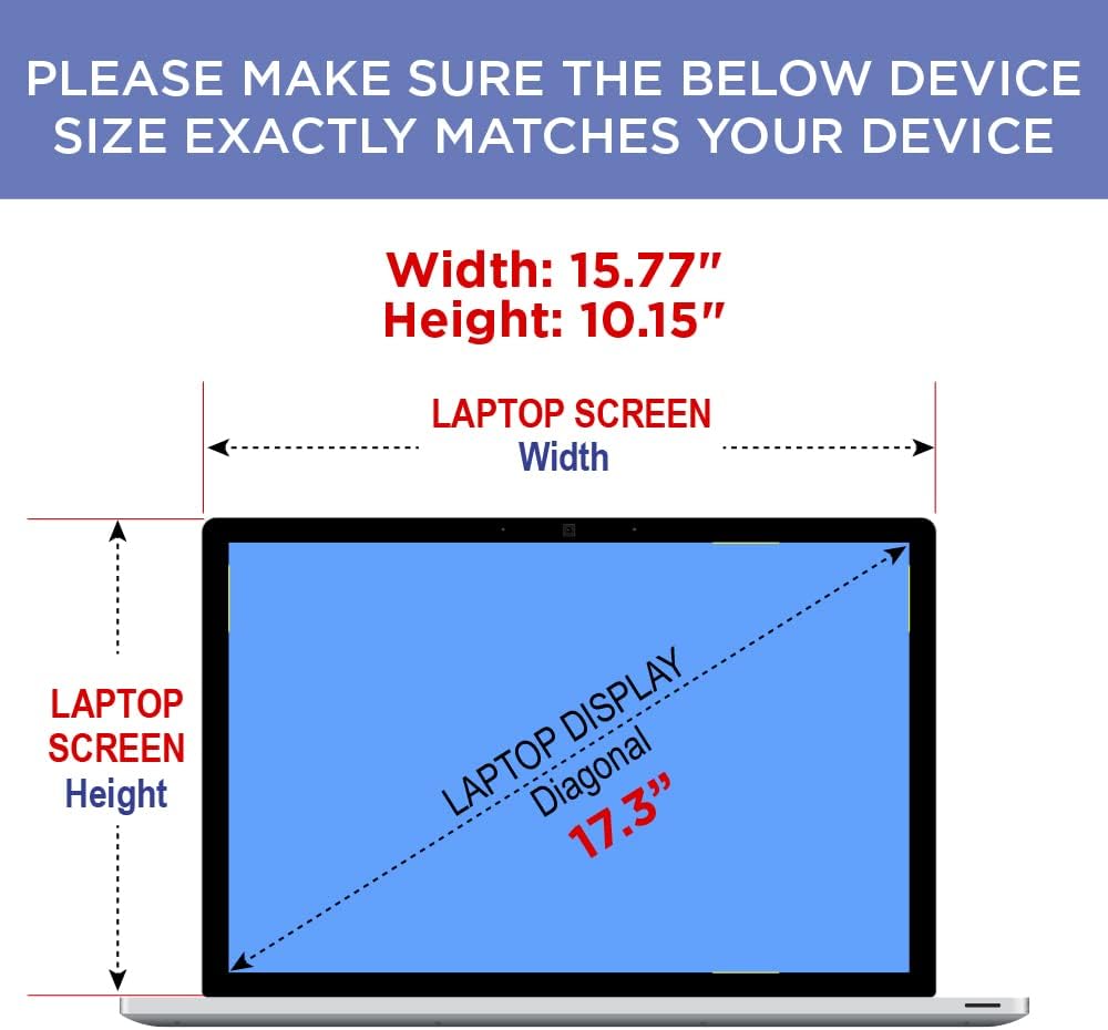 Matte Anti Glare Premium Screen Protector for HP 17.3 inch Touchscreen Laptop 17-cp0025cl 2 PACK
