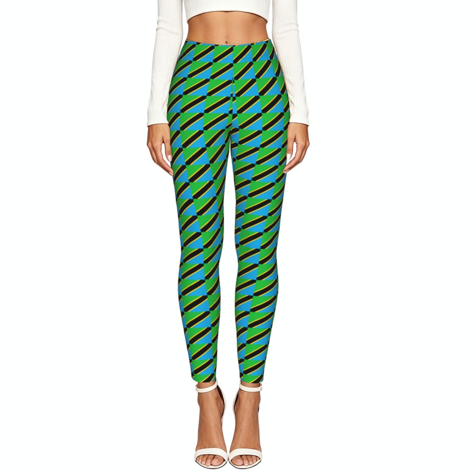 Pantalones de yoga para mujer con estampado de bandera de Tanzania, suaves, transpirables, versátiles, atléticos, casuales