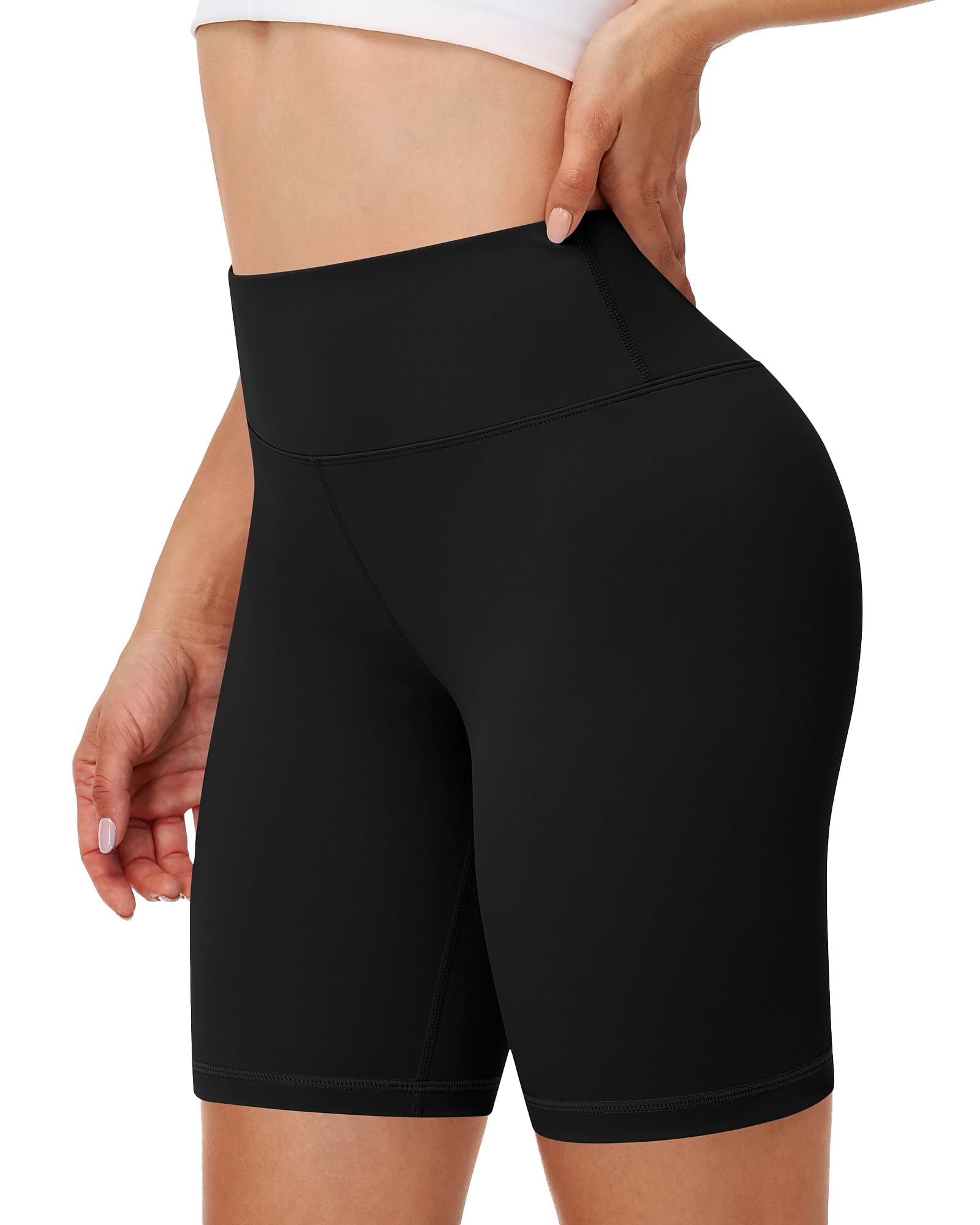 Runhit Radlerhose Damen, Hohe Taille Butt Lift Sporthose Kurz, Blickdichte Kurze Leggings Hose Unter Kleid Radler Unterhosen Hotpants für Gym Yoga Laufen & Tennis