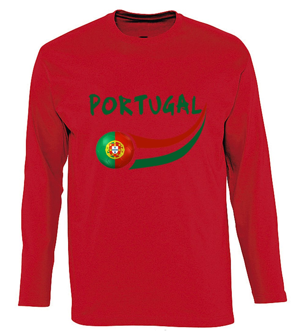 Supportershop Men Portugal Long Sleeve T-Shirt - Red, 2X-Large