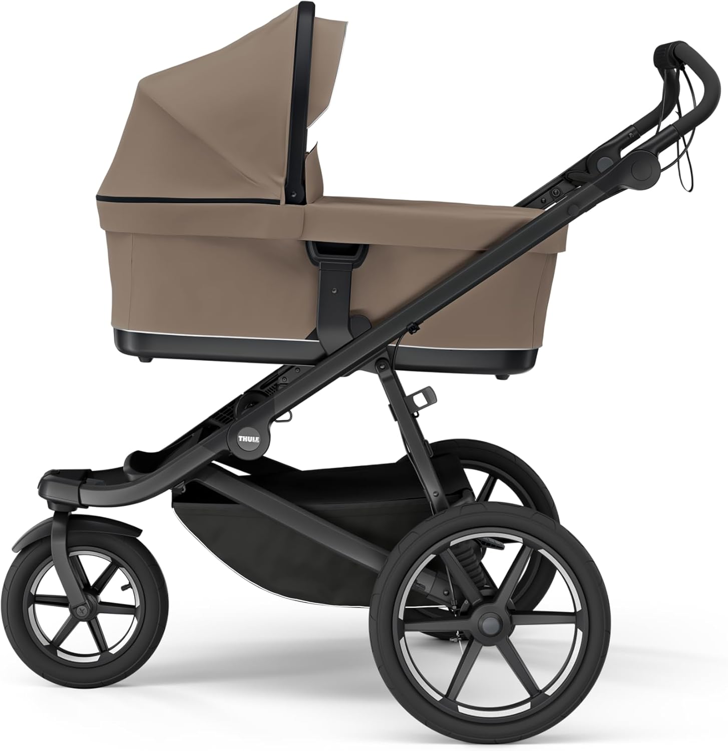 Thule Bassinet, Extendable Canopy, Spacious Ventilated Base & Mattress, Fits Urban Glide 3, 4-Wheel Spring 2