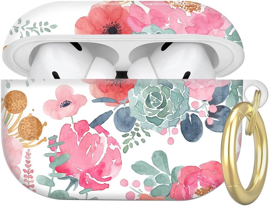 Miniatura 23 de Compatible con funda AirPod Pro de 2ª/1ª generación con llavero, funda protectora completa a prueba de golpes para auriculares inalámbricos Airpod