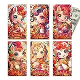 Sobres rojos para dinero, paquete de dinero en efectivo, paquete rojo de papel 2026, para niños, niñas, adultos, familia, amigos, fiesta de cumpleaños, evento, inauguración de la casa, festival de