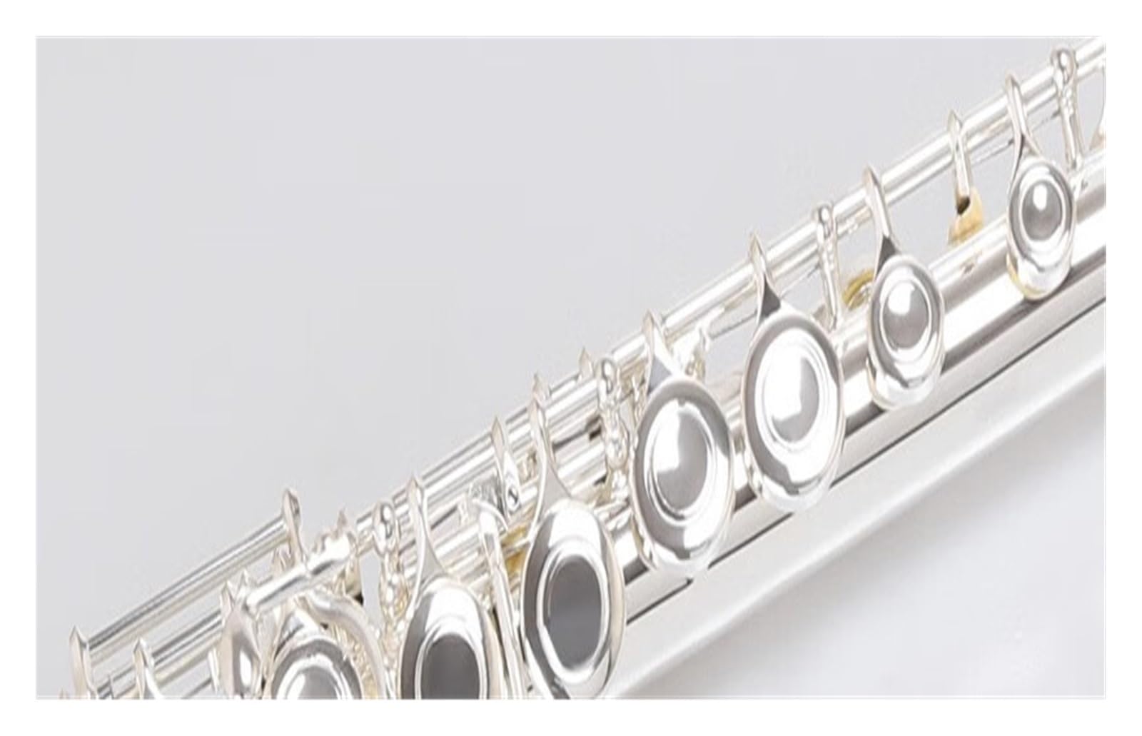 Flauta Instrumento de flauta 16 agujeros llave C instrumento de flauta chapada en plata modelo de orquesta escolar