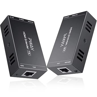 PWAY PW-HT202PPOC HDMI Extender 165ft/50m Lossless Transmission Over Single Cat5e/6 Full HD 1080P Support 3D EDID One Power Supply UTP+Transmitter and Receiver