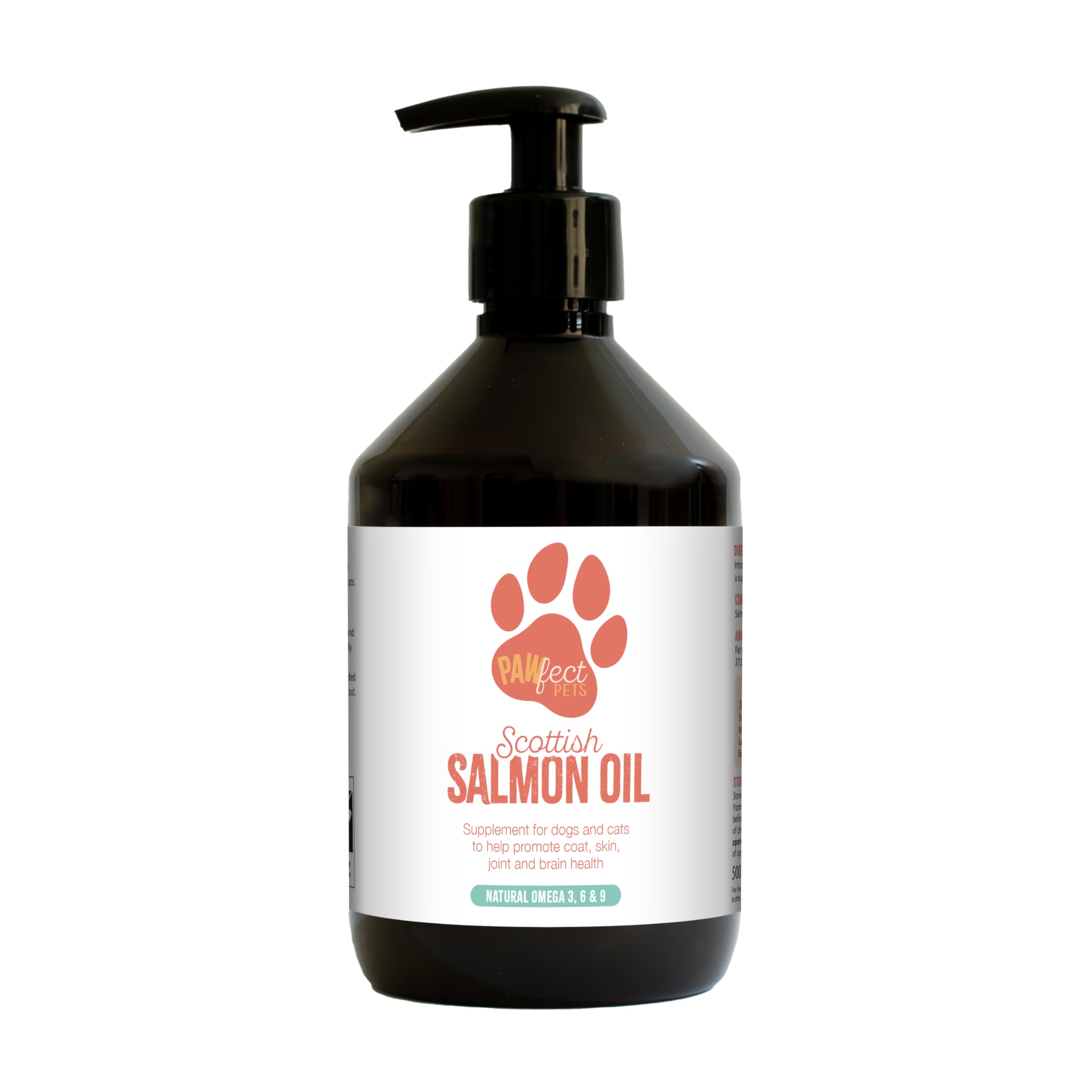 Pawfect Pets Salmon Oil for Dogs- 500ml Pump, White