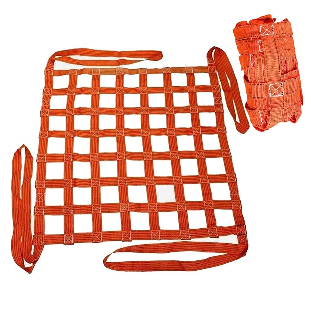siatka ładunkowa, 1.1523 M Składany Poliester Do Prac Budowlanyc(Oranje,1x1m-300kg-10cm Mesh)