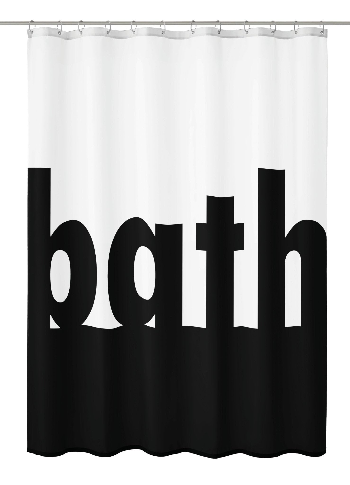 Kleine Wolke Shower Curtain Textile Bath in Black and White with 180 x 200 cm