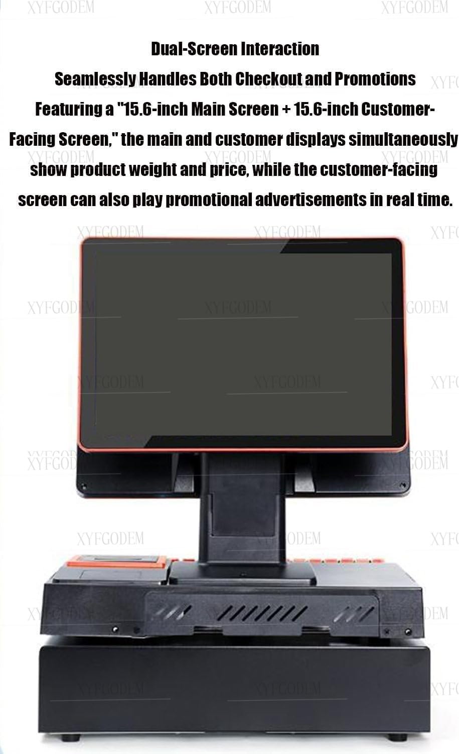 Caja Registradora Electrónica Todo en Uno con Pantalla Táctil de 15.6 Pulgadas - Sistema POS Inteligente para Comercio y Retail