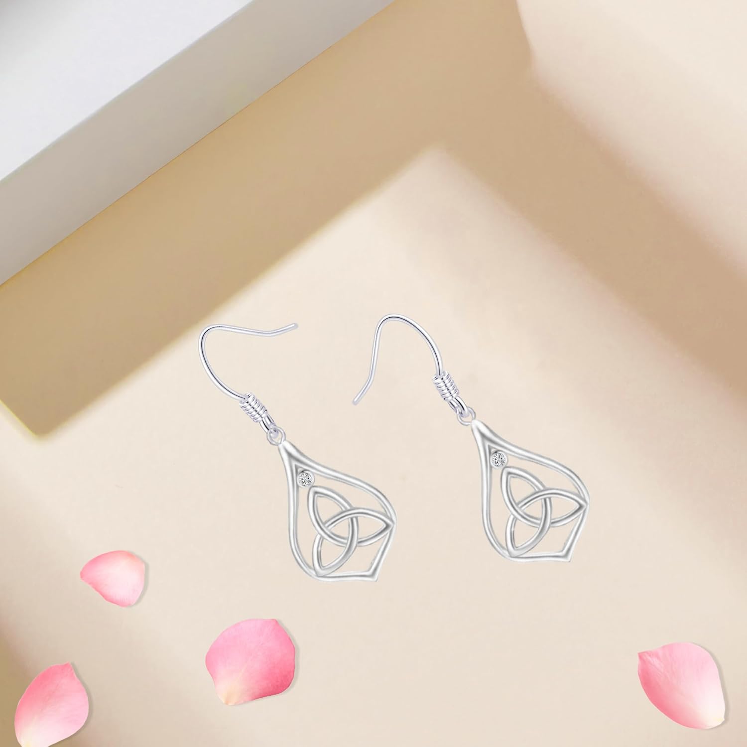 Celtic Dangle Earrings for Women Celtics Sterling Silver Earrings Irish Gifts Jewelry Celtic Knot Stud Earrings for Wife Celtic Jewelry Irish Hypoallergenic Earrings for Women - Image 2