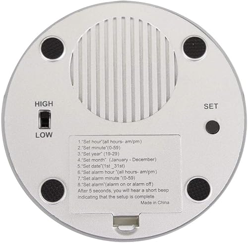 Miniatura 8 de Reloj despertador parlante extragrande para ciegos, hora de anuncio, fecha y semana del día. Perfecto para personas con discapacidad visual y