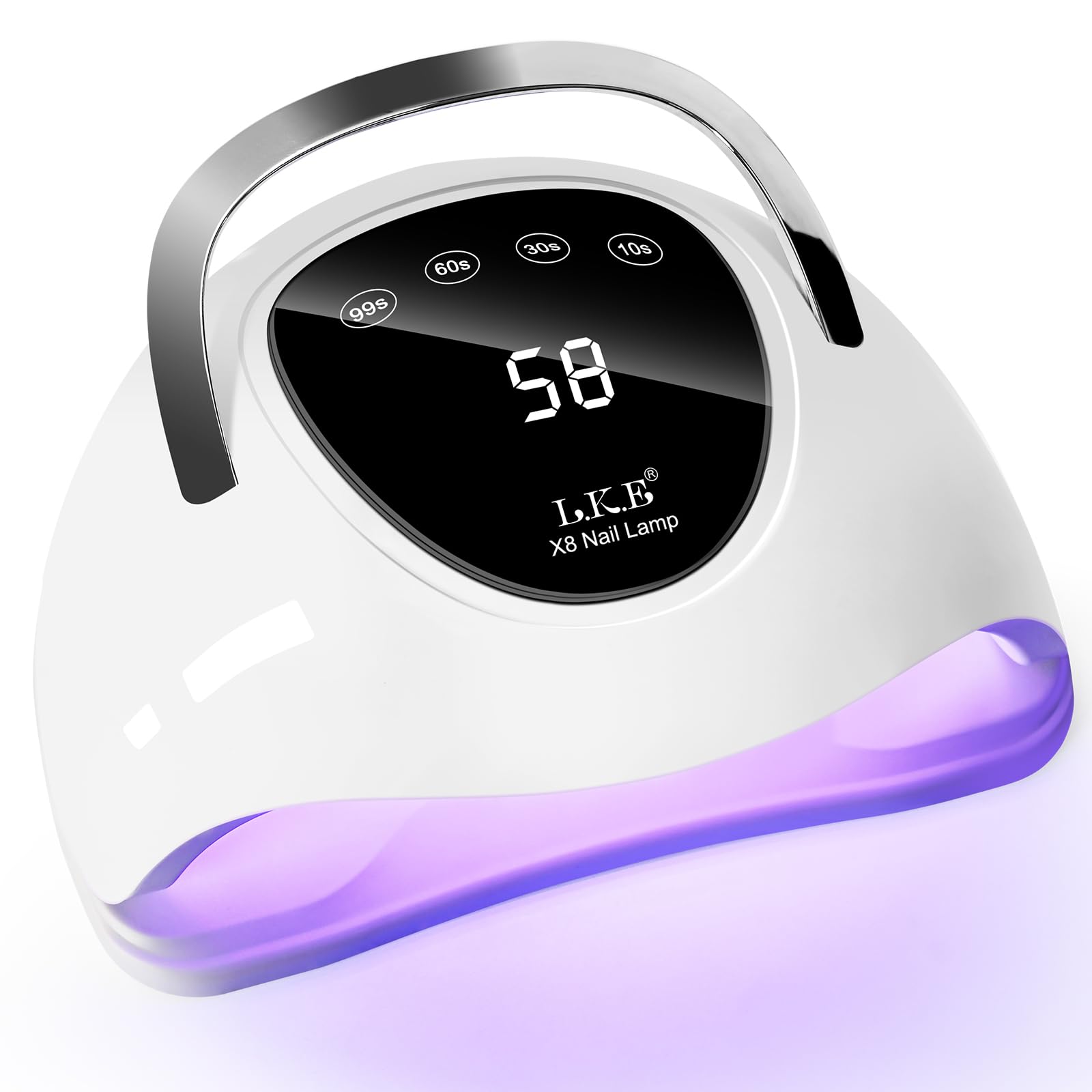 Lampe UV Ongles Gel, 108W Professionnelle Lampe UV Ongles avec 4 Minuteries, Écran LCD, Séchage Rapide pour Vernis Semi Permanent, Gel Vernis