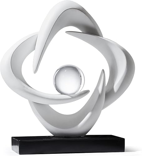 XYQXYQ Sculpture d'art abstraite en résine dorée statue d…