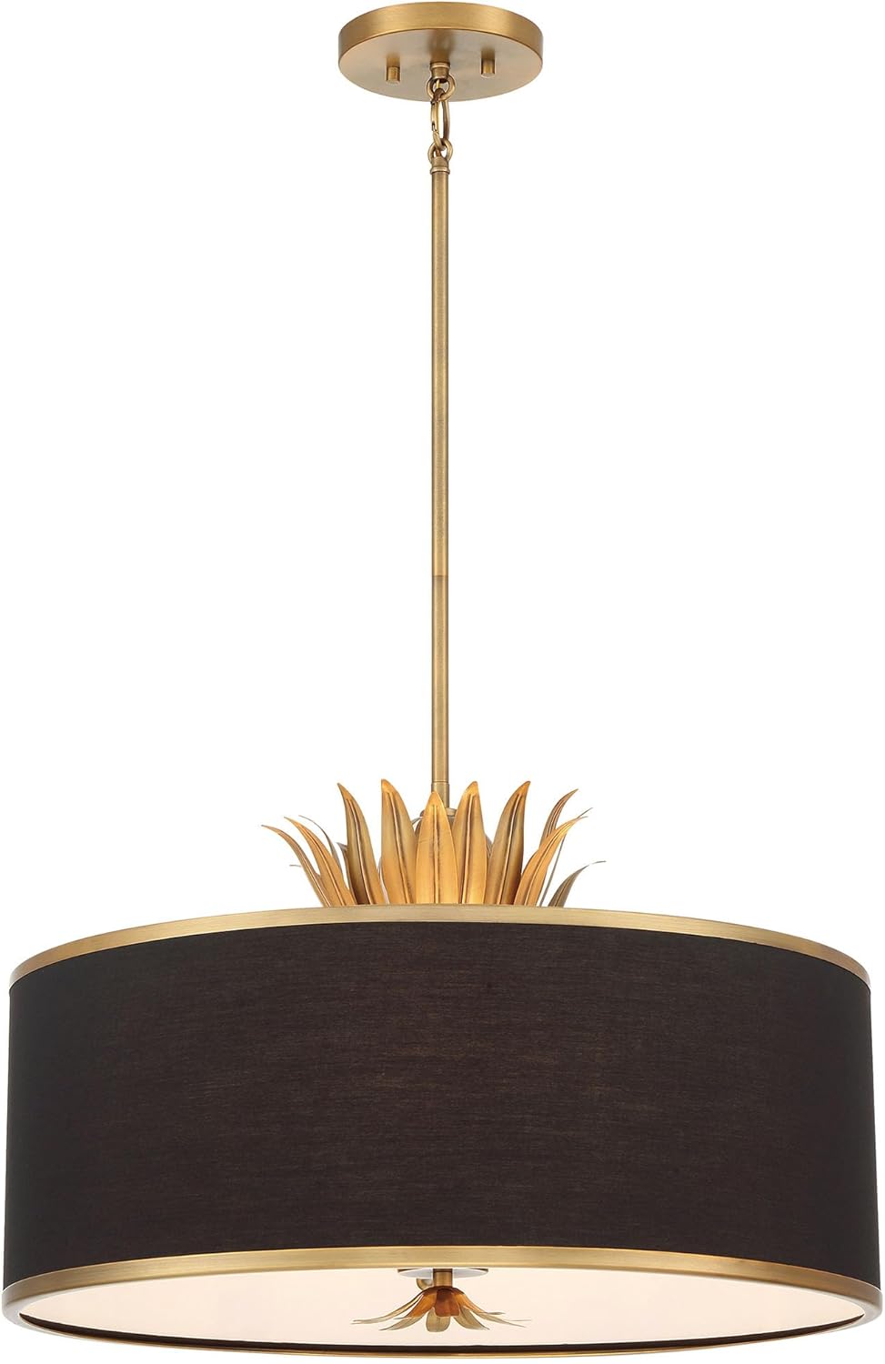 Minka Lavery 4584-672 Caprio Pendant, 4-Light, 240 Total Watts, 23.63-in H x 17.88-in W, Natural Brushed Brass