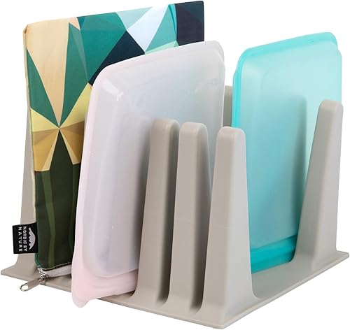 Nordic By Nature Estante de secado de silicona para bolsas reutilizables, botellas, organizador de bolsas de almacenamiento de bocadillos y