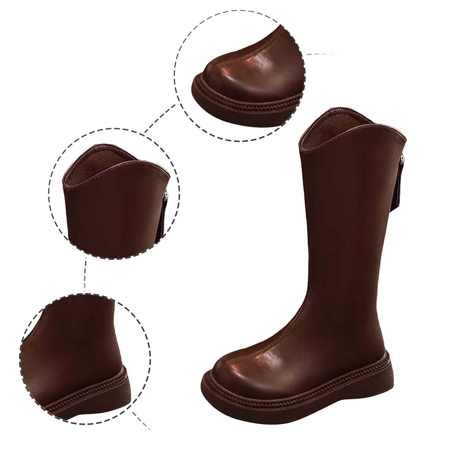 Invierno Niñas Rodilla Alta Botas De Equitación Caliente Faux Forrado Botas De Nieve Para