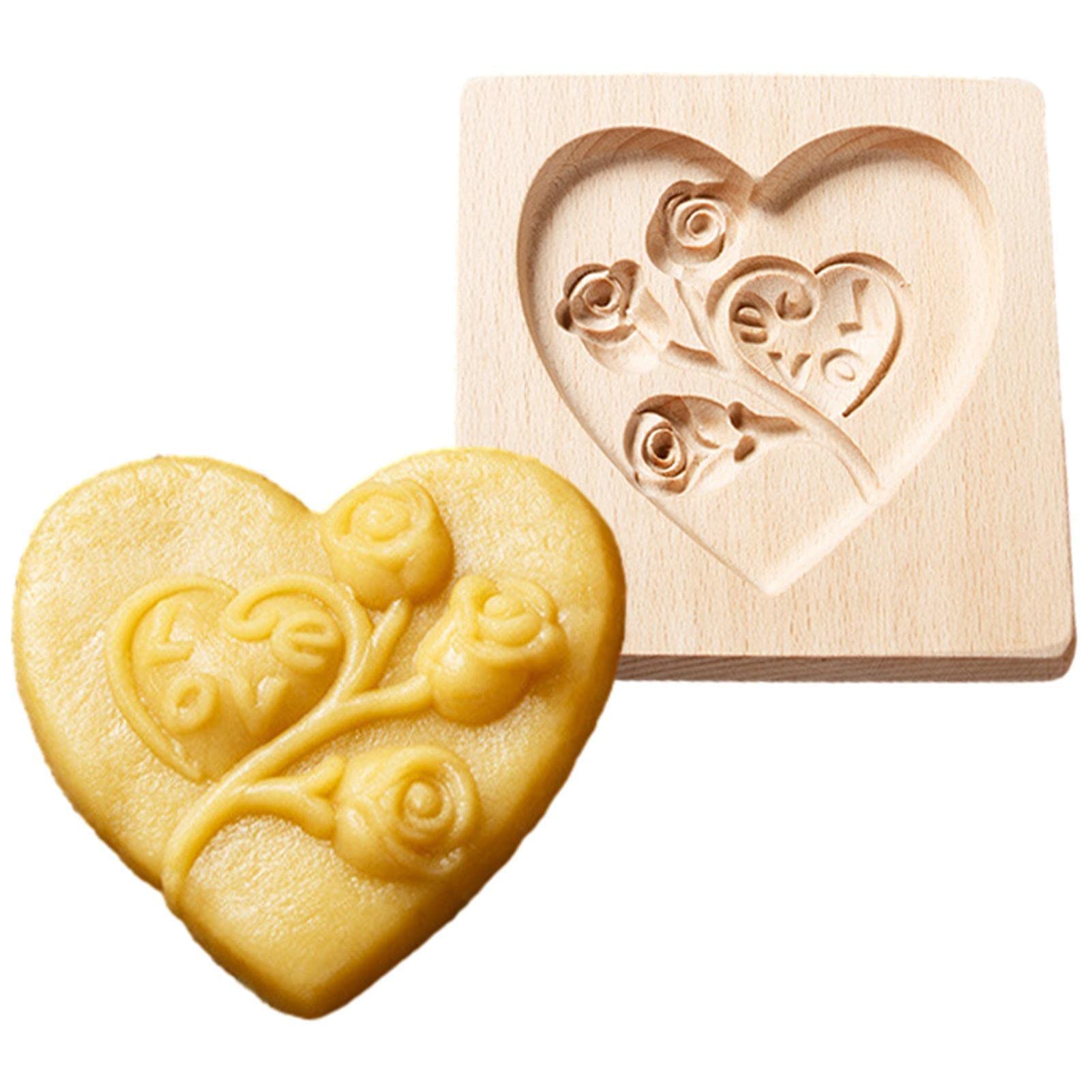 Keksausstecher, Plätzchenformen aus Holz,Keks,Holzkekse | Keksformen for Backen, DIY Lebkuchen-Keksstempel, Kekspresse, Stempelformen, Keksausstecher