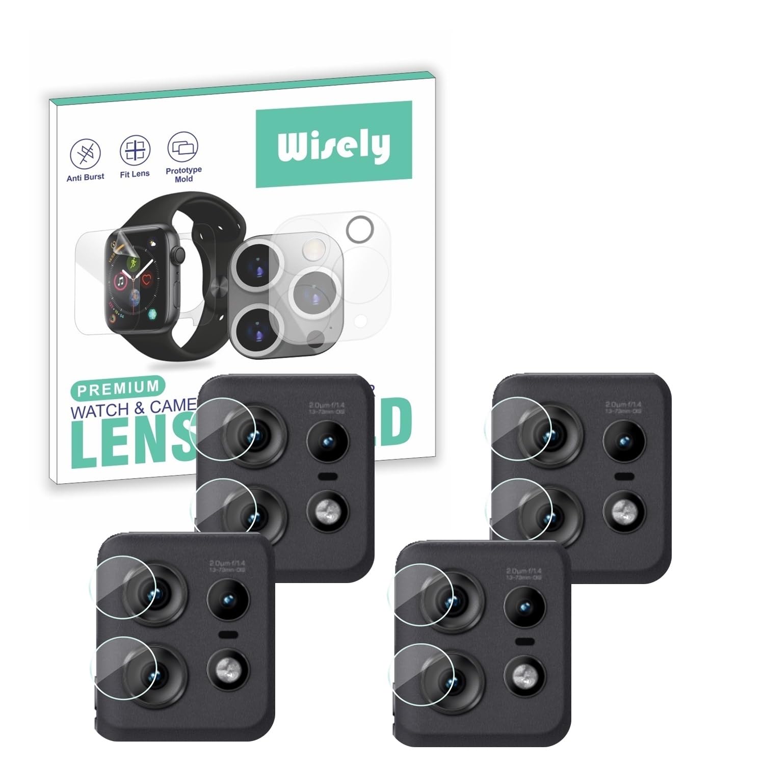 Wisely |Pack of 4pc| Motorola Edge 50 Pro 5G Camera Glass Guard Camera Lens Screen Protector for Moto Edge 50 Pro 5G (B0D97SSLFR) Amazon Price History, Amazon Price Tracker