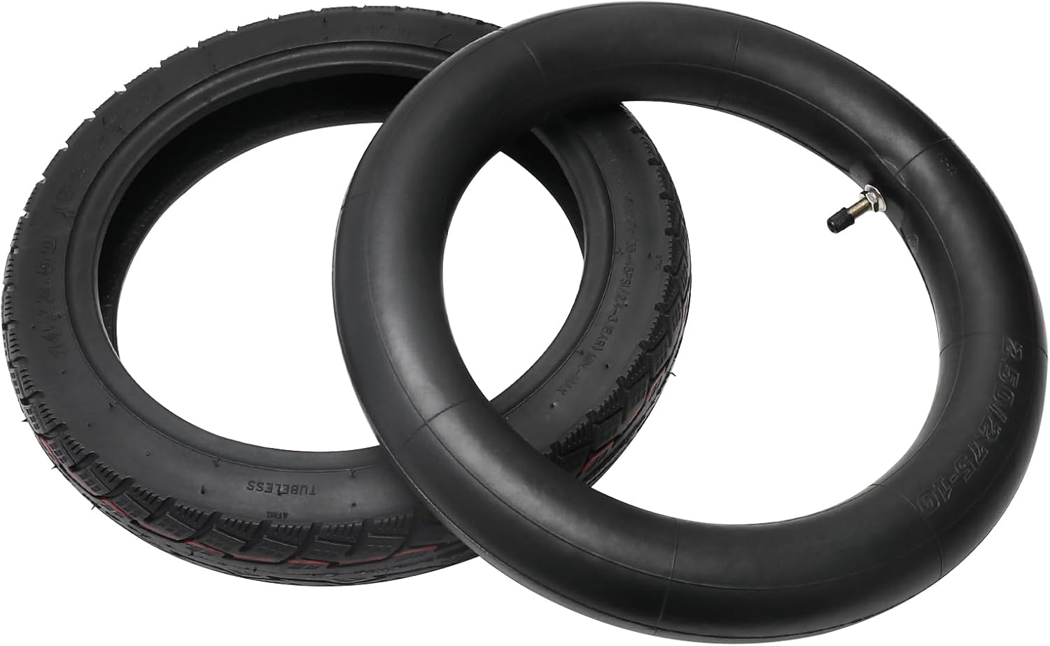 14 Inch Bike Tire Set, 14x2.50 (54-254) Tire and Inner Tube 2.50/2.75-10 Street Tire for Electric Bike, Tricycle, 3 Wheelers, Scooter Bicycle,Replacement 14 inch Street Bike Tire (1)