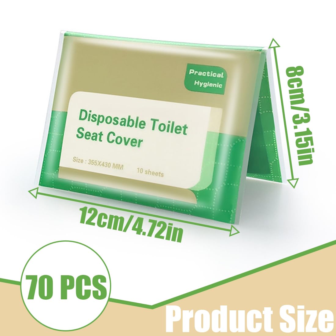 Copriwater Usa e Getta Biodegradabili Viaggio Coprisedile Carta per Adulti Bambini WC Hotel Bagni Pubblici