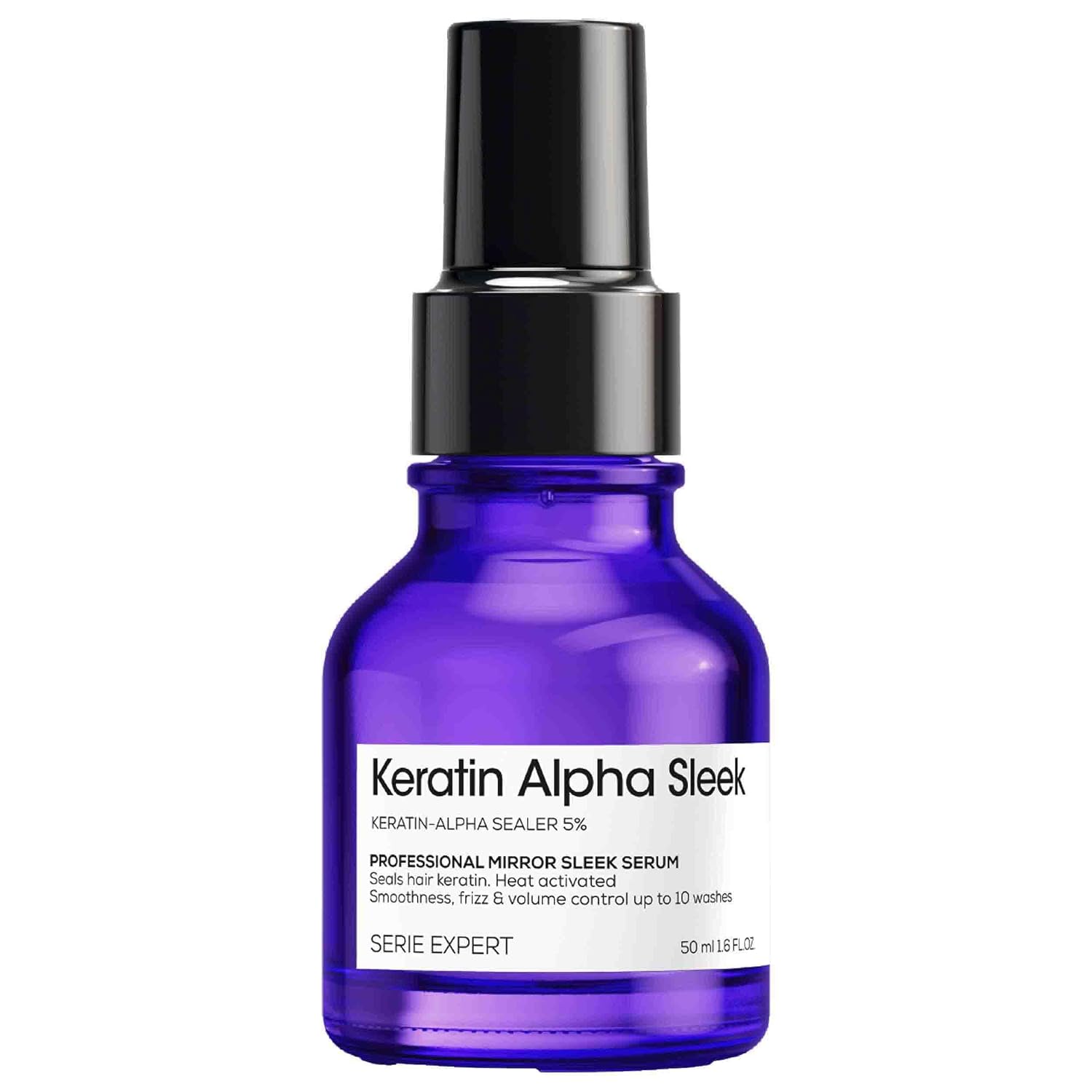 L'Or al Professionnel Keratin Alpha Sleek Mirror Sleek Serum with Humidity and Heat Protection for Long-Lasting Smoothness Frizz and Volume Control 50 ml
