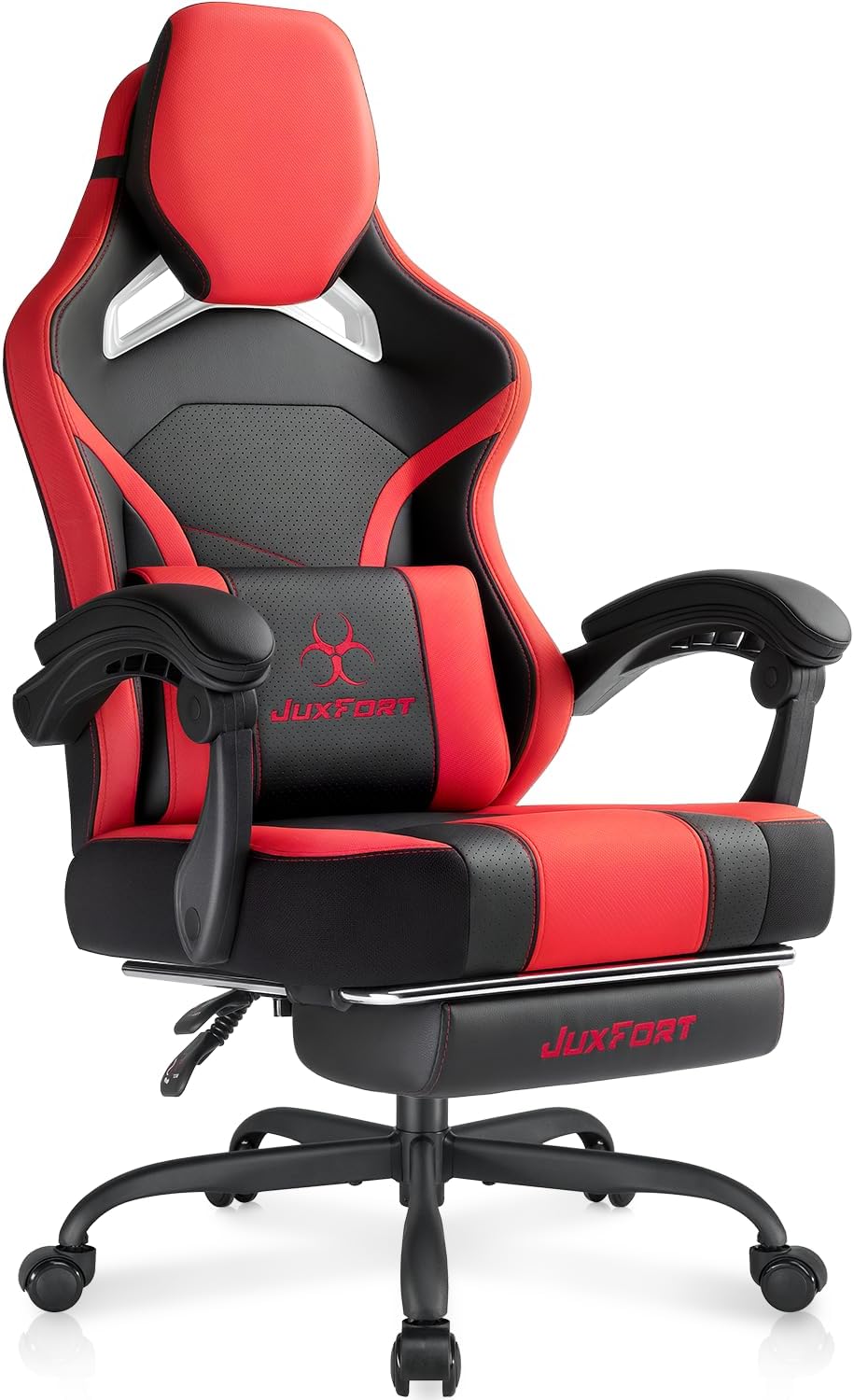 Big and Tall Gaming Chair with Massage and Pocket Spring Cushion,Gamer Chairs for Adults 400lb Weight Capacity, Video Game Chair with Headrest and Lumbar Support