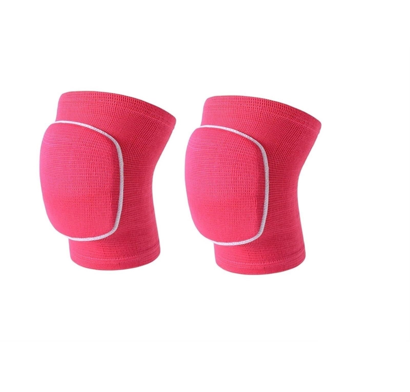 Ginocchiera Ginocchiere da Ballo, Ginocchiere Elastiche, Antiscivolo, morbide e Traspiranti, Yoga pallavolo Supporto Ginocchio(Rot,Large)