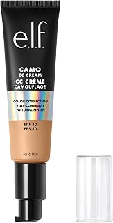 e.l.f. Camo CC Cream, Color Correcting Medium-To-Full Coverage Foundation with SPF 30, Medium 330 W, 1.05 Oz (30g)