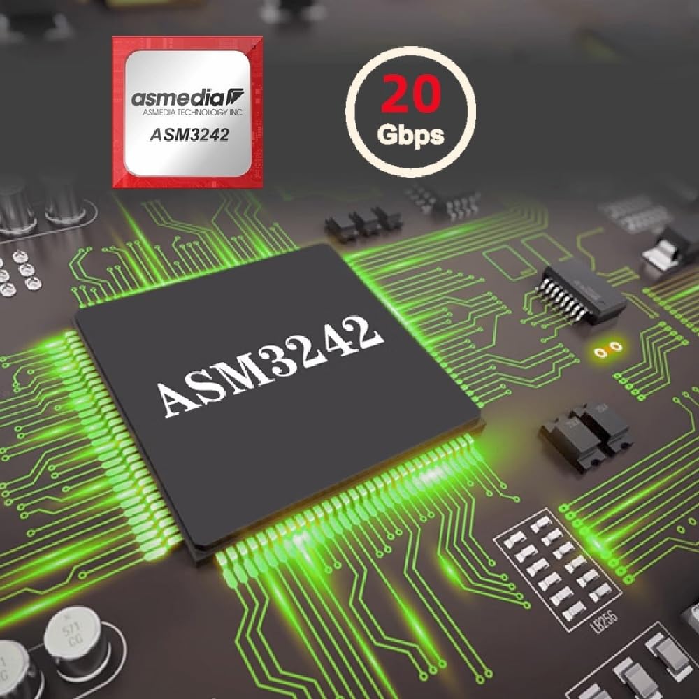 Cablecc 20Gbps USB 3.1 Front Panel Socke Type-E t to M-Key NVME NGFF Express Card Adapter for Motherboard ASM3242 Chipset