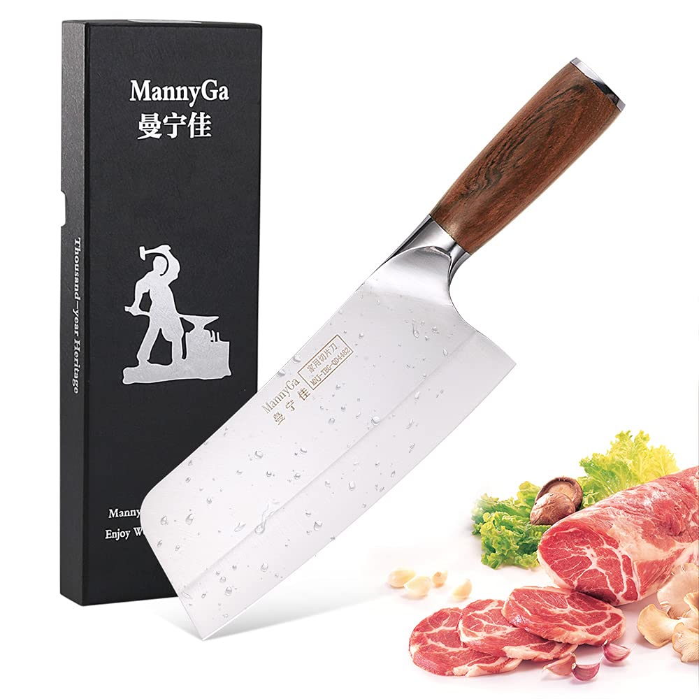 Buy MannyGa Chinese Chef Knife, 7.2 Inch Kitchen Knife Meat