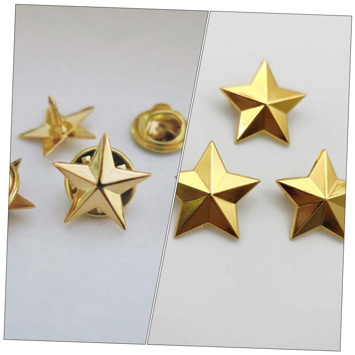 VALICLUD 50stücke Teiliges Goldene Sternabzeichen Hochwertige Anstecknadeln Für Kleidung Für Feiertage Auszeichnungen Und Dekoration Robuste Und Langlebige Für Damen Und Herren