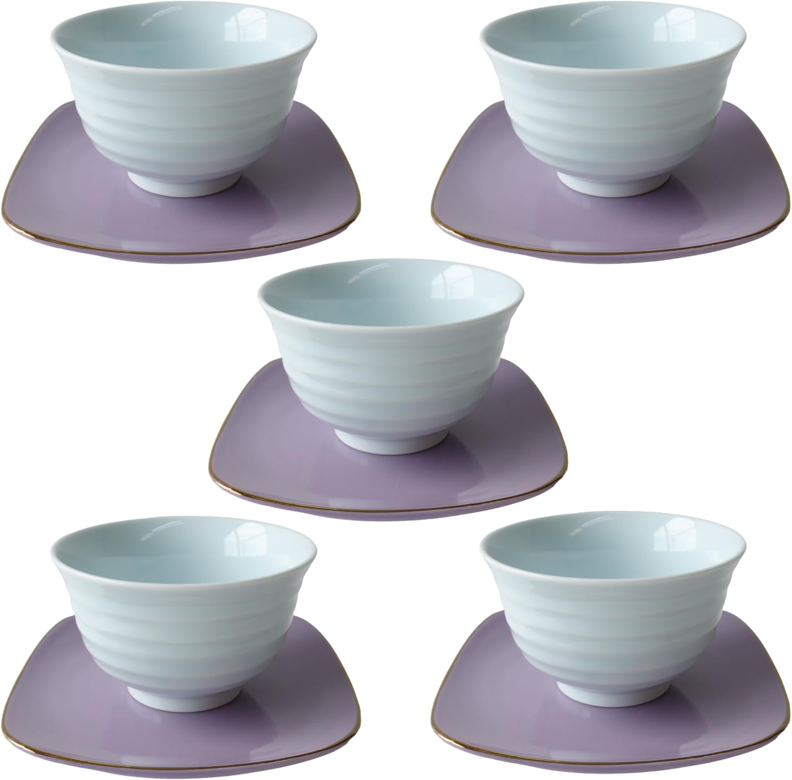 2334 平安草仙　染付青花　茶器セット　宝瓶1客　湯冷し1客　湯呑5客　鉢付き 2334 平安草仙 染付青花 茶器セット 宝瓶1客 湯冷し