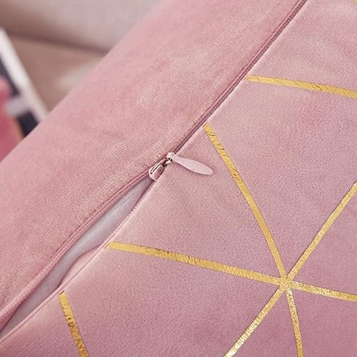 Miniatura 6 de NordECO HOME Paquete de 2 fundas de cojín cuadradas decorativas para sofá, cama, decoración del hogar, 24 x 24 pulgadas, rosa