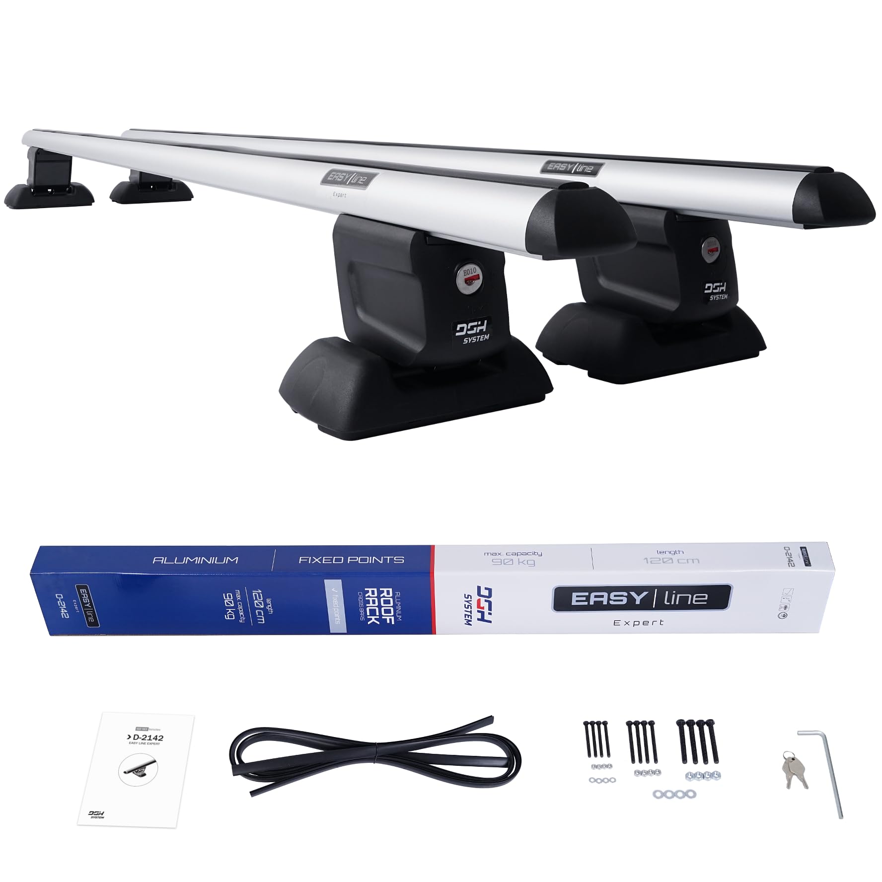Bacas Barras de Techo Puntos Compatible con Nissan Townstar Van Desde 2022 MAX 90 kg 120 cm Aluminio